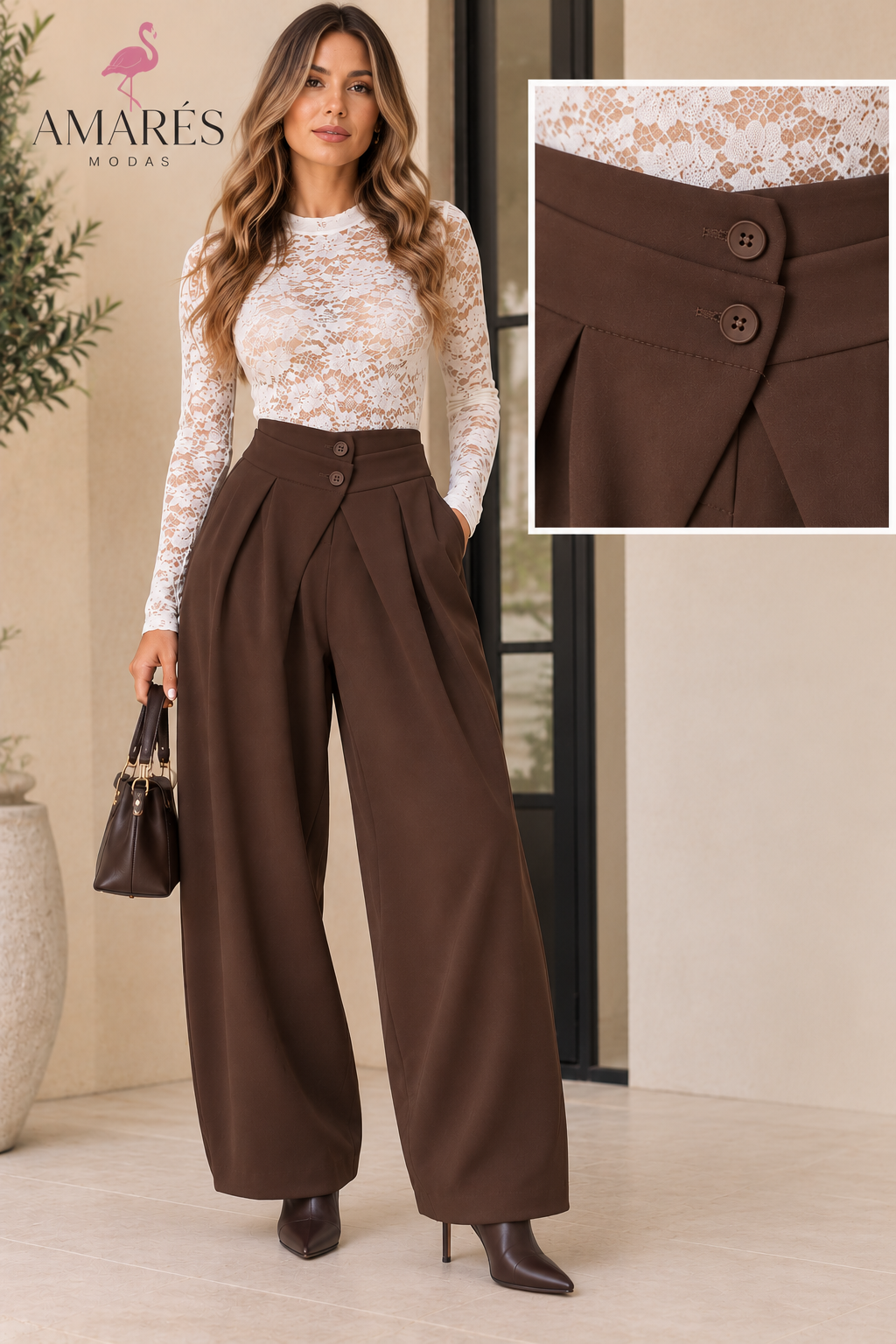 Pantalón  Cinturilla Cruzada